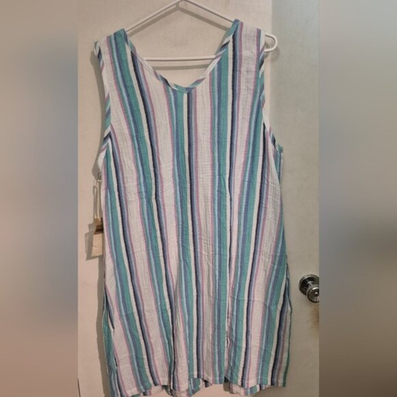 ESCAPE BY HABITAT Awning Stripe Dress Sz XL NWT - Picture 4 of 8